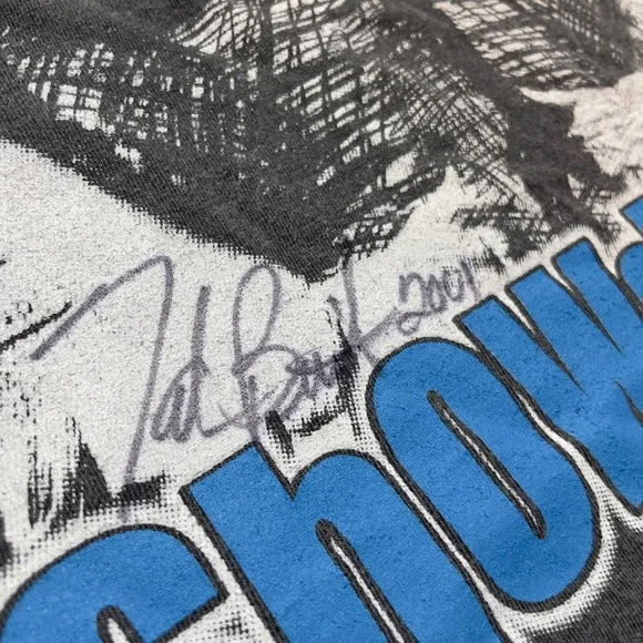 VTG 2001 AUTOGRAPHED Six String Showdown Jimmy Thackery Tab Benoit Tour TShirt L - Picture 5 of 6